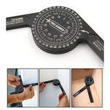 7inch Aluminum Miter Saw Protractor Angle Finder Home Portable Single Cut Accessories Black Engraved Scales Rust Proof Easy Read