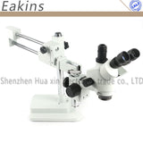 3.5X 90X 180X Simul-Focal Double Boom Stand Trinocular Stereo Zoom Microscope 38MP 2K HDMI USB Camera 144 LED Light Microscopie