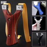 Portable Slingshot Resin Alloy Catapult Used Flat Rubber Band Outdoor Hunting Sports Multiple Competition Toy Accessories