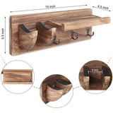 Guitar Wall Hanger Guitar Holder Wall Mount Bracket Hanger Guitar Wood Hanging with Pick Holder and 3 Hooks Carbonized