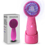 New Design Acoustic Wave Magnetic Massage Silicone Facial Cleanser Sonic Face Cleansing Brush With 4 Modes Facial Skin Scrubber