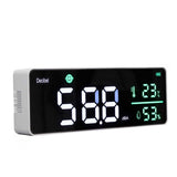 Sound Level Meter Wall Hanging Sound Level Meter 11in Large LED Display Screen Temperature Humidity Meter for Classroom
