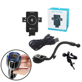 LAMJAD 15W Fast Wireless Charger Car Dual Coil Design Qi Automatic Induction Wireless Car Charger For Galaxy Z Flip3 5G 13/12/11