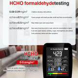 Air Quality Detector CO2 Tester with Carbon Dioxide TVOC Formaldehyde Value Electricity Quantity Temperature Humidity Display