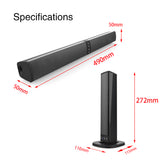 20W TV Sound Bar Wired and Wireless Bluetooth Speaker Home Surround SoundBar for PC Theater TV Speaker Music Center System Radio