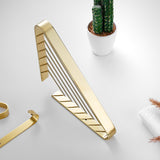 Brass Gold Bathroom Shelf Shower Shampoo Soap Cosmetic Kitchen Rectangle Nail PunchedCorner Holder 1-2 Tier Bath Accessories