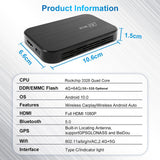 Wireless Android Auto CarPlay Ai Box 32G/64G Multimedia Player Navigation Upgrade Box Android 10 CarPlay for YouTube Netflix