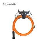 Storage Organizer Space Saving Iron Home Garden Hose Holder Yard Solid Wall Mounted Outdoor Water Pipe Heavy Duty Bison Shape