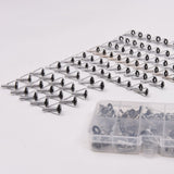 80 Pcs Rings Fishing Rod Guide Tip Set Repair Kit DIY Eye Rings for Fishing Rods Stainless Steel Frames With Box Fishing Tackle