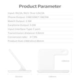15w 3-in-1 Wireless Charger Type C Fast Charging Dock Station Compatible Fit For Iphone Iwatch Airpods