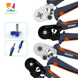 HSC8 6-4A/6-6 Crimping Pliers &amp; Terminals Set Tube Bootlace VE&amp;TE Terminals Hand Tools Electrician Crimper 0.06-10mm2 28-7AWG