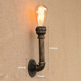 Retro Industrial Wall Lamp Vintage iron rust Water pipe Lamps E27 Loft Light Plated Indoor Lighting Home bedroom restaurant Deco