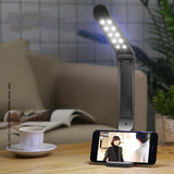 LED Desk Lamp, Eye Protection Reading Folding Lights Contact Bedroom Bedside Lamp with Charging and Plugging