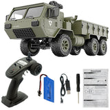 FY004A 1/16 2.4G 6WD Rc Car Proportional Control US Army Military Truck RTR Toys for Children Kids Gifts RC Track Kids Toys