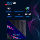 4K HD Smart Set-Top Box V8 RK3228A 2.4G WIFI Network Media Player TV Box Android Home Remote Control 3D Games