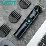 VGR Professional 2-speed motor hair clipper for men cordless barber beard hair trimmer rechargeable electric haircut machine