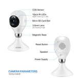 ZOSI C611 1080p/2MP WiFi IP Camera Waterproof AI Human Detection 2-Way Audio Night Vision Remote Access Playback Wireless Cam