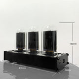 Aluminum Upgraded Digital Dumbbell Clock Modern IPS Nixie Tube Clock Large Display Sound Level Meter DIY Gifts Dining Room Black