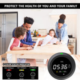 2022.3 in 1 Air Quality Monitor USB Rechargeable CO2 Monitor with Temperature Humidity Air Gas Detector for Home Security