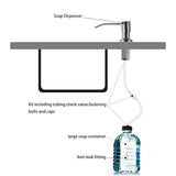 Soap Dispenser Extension Tube Kit Replacement for Kitchen Sink Metal Under Deck Counter in Sink Mounted