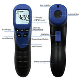 Laser Speed Measuring Digital Tachometer Non-Contact Tester LCD Backlit Data Hold Meter Gauge Tester Measure Range 2.5-99999 RPM