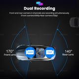4 Inch IPS Touch Screen Dash Cam 1080P Car DVR Dual Lens Car Camera Dashcam Wide Angle Video Recorder Rear Camera Night Vision