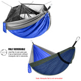 Portable Outdoor Camping Hammock with Mosquito Net High Strength Parachute Fabric Camping Hammock