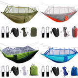 Double 210T Nylon Outdoor Mosquito-proof Aerial Camping Hammock Breathable Anti-mosquito Durable Hammock