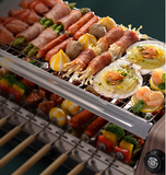 220V 2 Layers Smokeless Automatic Rotary Electric Grill For Home Barbecue Meat Machine Non-stick Grill Plate Multi Cooker