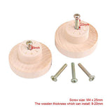 10/20pcs Home Accessory 50x25mm Natural Wood Bedroom Furniture Handles Round Pull Knobs For Drawer Shoebox Cupboard Cabinet Door