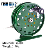 FISH KING Winter Ice Fly Fishing Rod 50/75 CM 2 Sections Fishing Rods With Fishing Wheel Reel  I Gear Tackle
