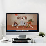 Monitor Stand Laptop Holder Metal Desktop Storage Desk Notebook Riser for Home Office Laptop PC Display Rack TV Screen Bracket