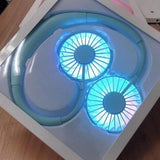 Portable USB Mini Fan Neck Fan Rechargeable Small Portable Sports Fan Aromatherapy Light USB Desk Hand Air Conditioner Cooler