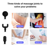 Muscle Massage Gun Mini Body Massage Usb Charging Gun Massage Relaxation Muscle 3heads Foldable MG47210