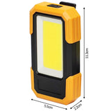 1/2PCS LED Work Light, Magnetic Base & Clip Battery COB Flashlight Bright Handled Work Lamp For Car Repairing Camping