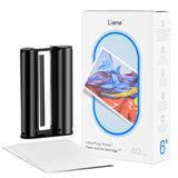 40/80 sheets Liene Photo Printer Comsuption Print Paper 4x6'' &amp; 2 Cartridge Water-resistant and Oxidation-resistant
