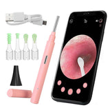 Earwax Removal Tools 3.9mm with 6 LED Lights 360°Wide Angle HD Endoscope WiFi Ear Wax Cleaner Pick Kit for iPhone Phones Tablet