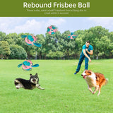 LVTUBANLV Dog Chew Balls Exercise Toy Outdoor Dog Tug of War Toys Rebound Flying Disc Ball Reward Toy Dog for Puppies Large Dog