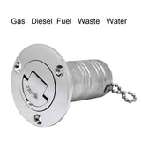 316 Stainless Steel Marine Boat Deck Fuel Filler Caps GAS DIESEL FUEL WASTE WATER 38mm 50mm Fill Caps Yacht Hardware Accessories