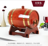 1.5/3/5L Wood Barrel Vintage Oak Beer Brewing Equipment Mini Keg Home Brew Beer Keg Tap Dispenser for Rum Pot Whisky Wine