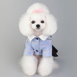 Dog Summer Spring Suit Fancy Costume Cotton Shirt & Dress Doberman Cosplay Pet Couple Bichon Pomeranian Clothes for Small Dogs