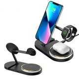 New  5 in 1 Wireless Charger For IPhone 14 13 and Apple Watch Fast Charging Station Stand for Airpods Pro iWatch 7 6 Samsung