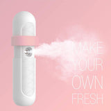 Mini Nano Mister,Eyelash Nebulizer Nano Facial Mister Cool Mist Steamer Handy Mist Sprayer Moisturizing &amp; Hydrating For Face