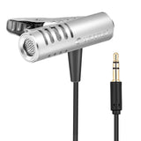 New Condenser Microphone Portable Microphone Omnidirectional Lavalier Microphones Condenser Mic For DSLR Camera PC Smart Phones