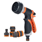 8 Pattern Garden Water Gun Hose Nozzle Mutifunctional Household Car Washing Yard Water Sprayer Pipe Tube Nozzle Sprinkle Tools