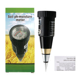 High-precision 2-in-1 PH Tester Acidity Meter Humidity Detector Flower Soil EC Soil Tester 3-8 PH for Garden Greenhouse