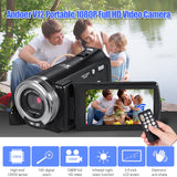 Full HD Video Camera 16X Digital Zoom Andoer V12 1080P Portable Camcorder Night Vision Face Detection Video Camera Fast Delivery