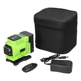 12 Lines Green Light Laser Level 3° Self-leveling Rechargeable Lithium Battery Leveling Tool Omnidirectional Ground Wall Sticker