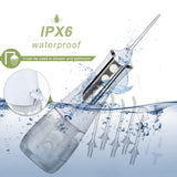 Portable Water Dental Flosser Oral Irrigator USB Rechargeable Water Jet Floss Tooth Pick 5 Jet Tip 350ml Water Thread for Teeth