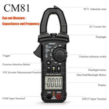 Mestek CM80/81True RMS Digital Clamp Meter AC Current AC/DC Voltage Resistance Tester Measuring Tools VFC Capacitance Multimeter
